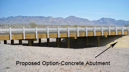 Proposed option-concrete abutment