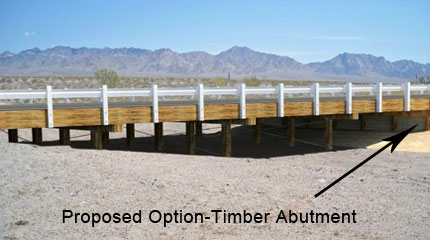 Proposed option-timber abutment